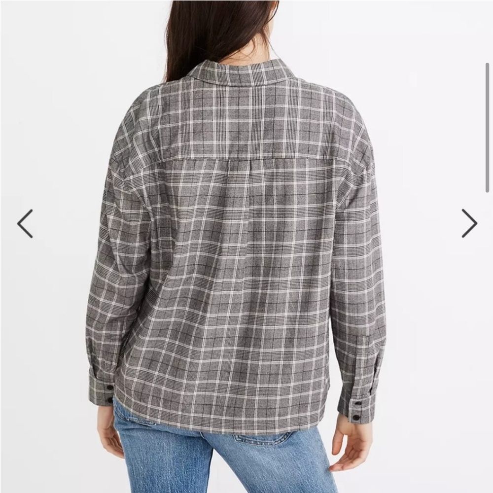 Madewell Plaid Westlake Shirt Button Up Gray S - Picture 3 of 8
